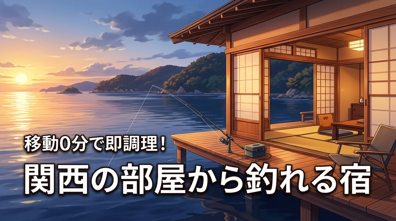 【関西】部屋から釣りができる宿なら移動なし！釣った魚をすぐ調理してもらえる贅沢