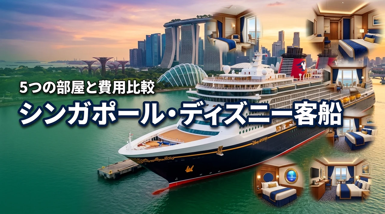 ディズニークルーズのシンガポール費用は？5つの部屋種類と予算の目安を比較
